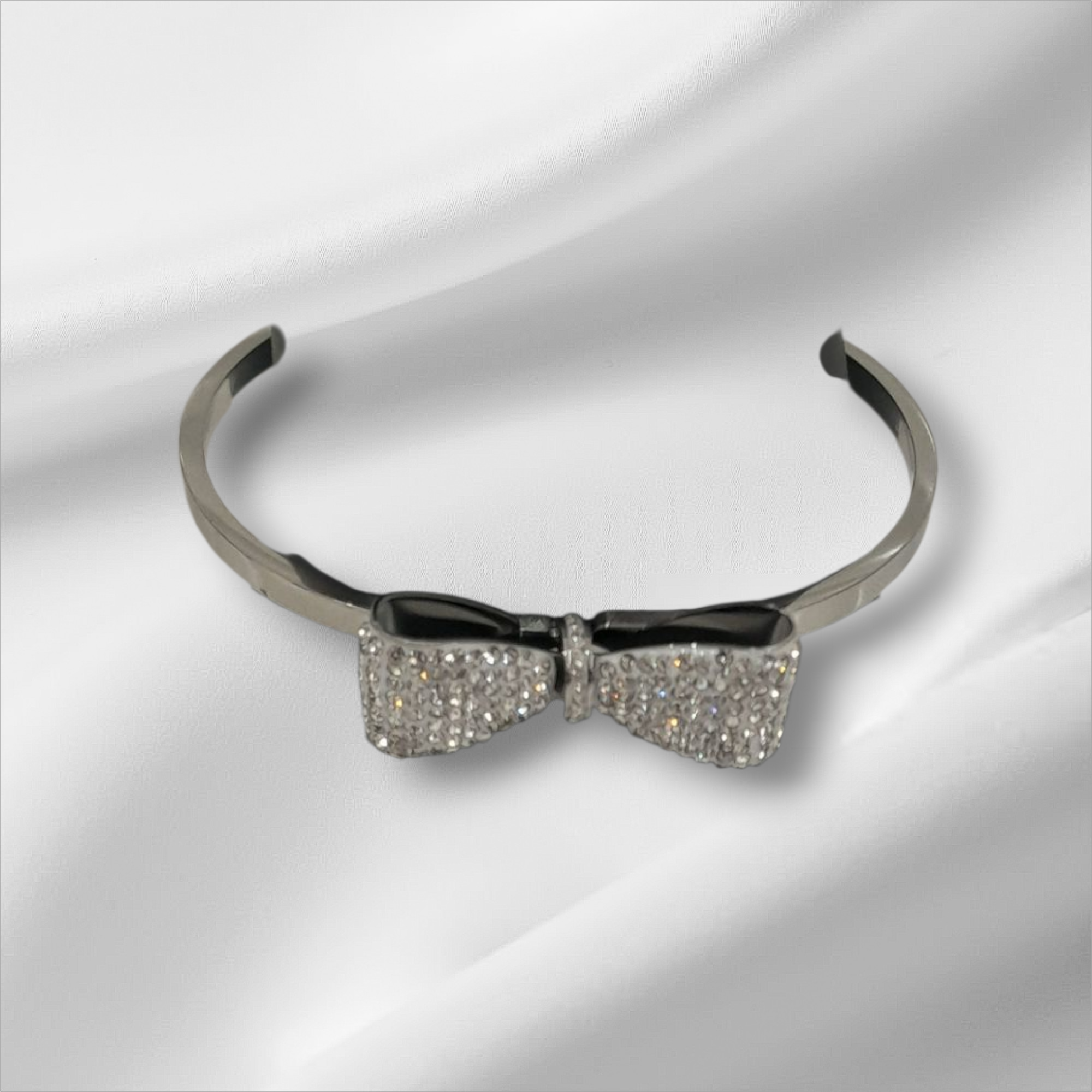 Stainless Steel Sliver Bow Bracelet