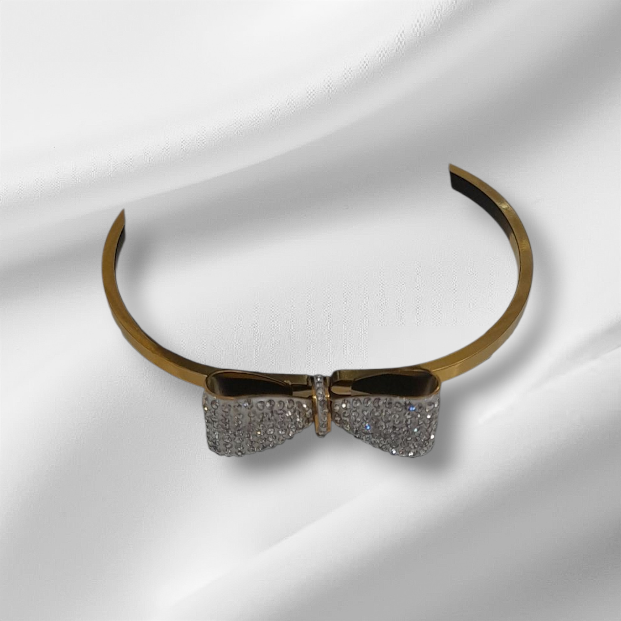 Stainless Steel Bow Gold Sliver Bracelet