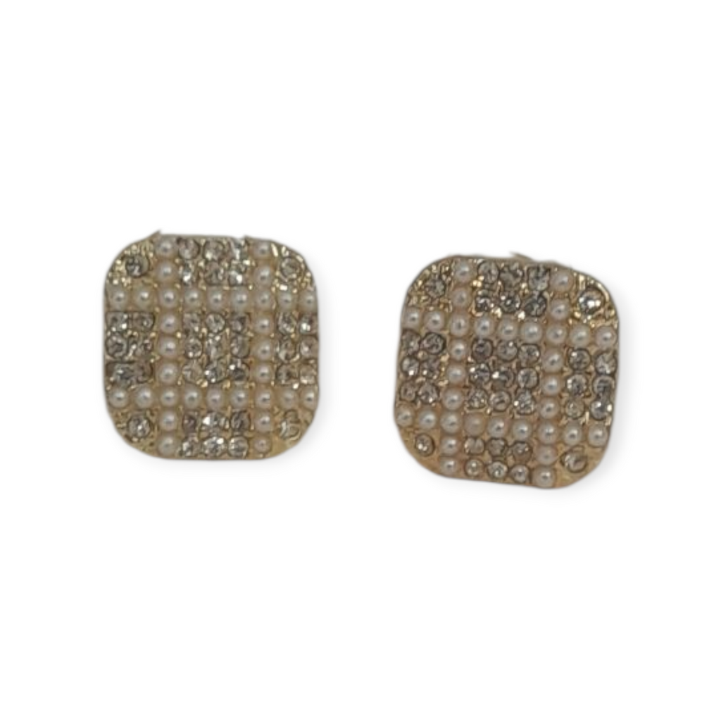 Pearl Square Earrings