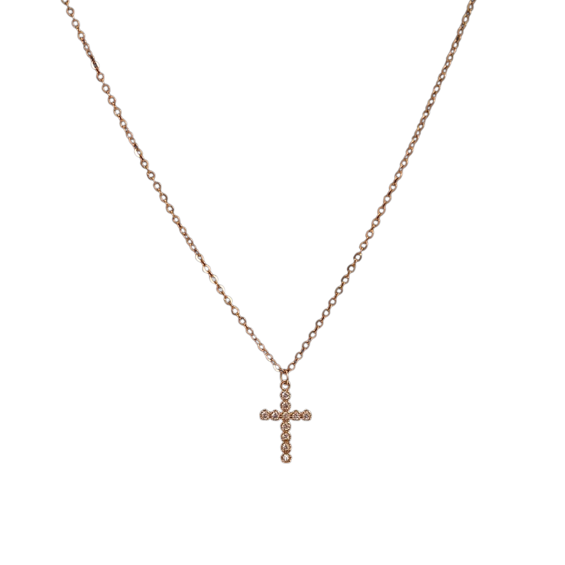 Bronze Gold Cross Necklace